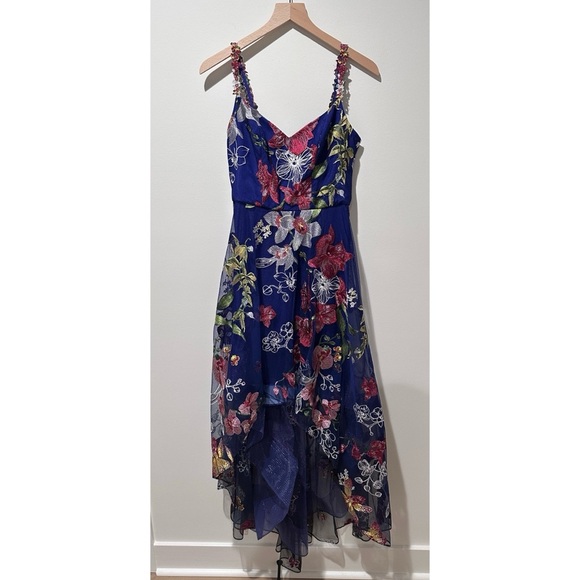 Marchesa Notte Embroidered Floral High
Low Dress sz 2 - Picture 2 of 14